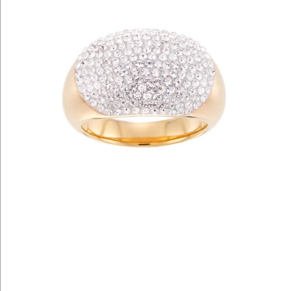 ✨Crystal Dome Ring✨Evergold 14K Yellow Gold Resin✨ - Picture 2 of 8